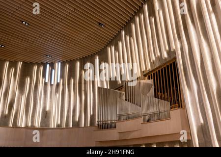 Die Orgel in der Nordlichts-Kathedrale - Alta-Kirche Stockfoto