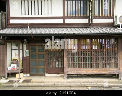 Traditionelles Geschäft in Kyoto, Japan (Kyomachiya) Stockfoto