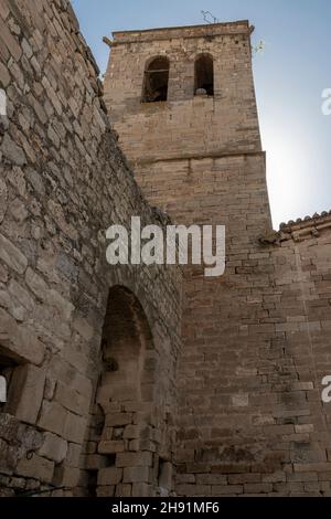 Mittelalterliche Kirche von Guimera in der Provinz Lleida Stockfoto