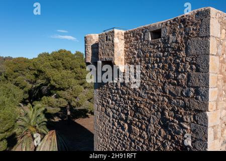 Ruinen des Turms La Sal - Torre La Sal, Ribera de Cabanes, Spanien Stockfoto