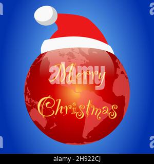 Frohe Weihnachten und Frieden auf Erden Stock Vektor