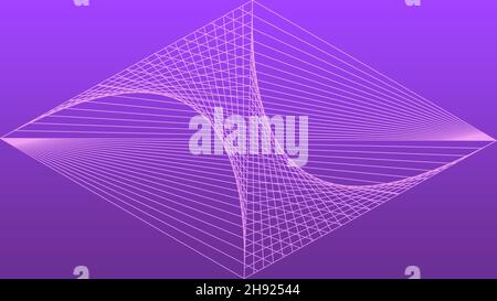 Abstrakter Verlauf des Linienmusters. Hintergrund mit geometrischer Textur. Kunst Grafik Streifen Halbton Raum minimal modern trendige Tapete Stockfoto