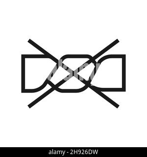 Drücken Sie das Vektorzeichen des Umrisssymbols nicht auf weißem Hintergrund. Bearbeitbare Kontur Stock Vektor