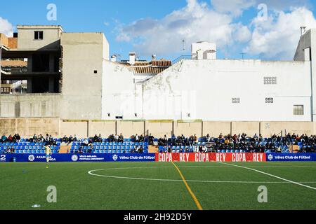 Malaga, Spanien. 02nd Dez 2021. Blick auf Estadio Vivar Téllez während des Copa del Rey-Spiels zwischen Vélez CF und UD Las Palmas.Endstand; Velez CF 2:3 UD Las Palmas. Kredit: SOPA Images Limited/Alamy Live Nachrichten Stockfoto