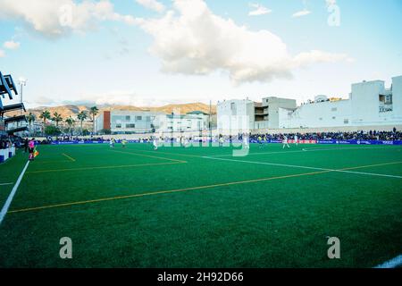 Malaga, Spanien. 02nd Dez 2021. Blick auf Estadio Vivar Téllez während des Copa del Rey-Spiels zwischen Vélez CF und UD Las Palmas.Endstand; Velez CF 2:3 UD Las Palmas. Kredit: SOPA Images Limited/Alamy Live Nachrichten Stockfoto