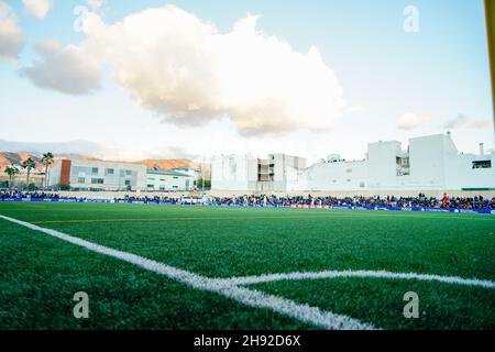 Malaga, Spanien. 02nd Dez 2021. Blick auf Estadio Vivar Téllez während des Copa del Rey-Spiels zwischen Vélez CF und UD Las Palmas.Endstand; Velez CF 2:3 UD Las Palmas. Kredit: SOPA Images Limited/Alamy Live Nachrichten Stockfoto