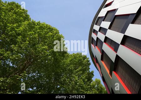 Stuttgart Bad Cannstatt, Deutschland - 22. Mai 2020: Am 16. Mai 2007 wurde das Carl Benz Center endgültig eingeweiht. Stuttgart. Stockfoto