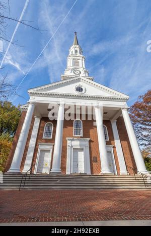 COLLEGE PARK, MD, USA - 20. NOVEMBER: Memorial Chapel am 20. November 2021 an der University of Maryland in College Park, Maryland. Stockfoto