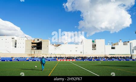 Malaga, Spanien. 02nd Dez 2021. Blick auf Estadio Vivar Téllez während des Copa del Rey-Spiels zwischen Vélez CF und UD Las Palmas.Endstand; Velez CF 2:3 UD Las Palmas. (Foto von Francis Gonzalez/SOPA Images/Sipa USA) Quelle: SIPA USA/Alamy Live News Stockfoto