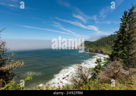 Blick auf den Leuchtturm von Heceta Head Stockfoto