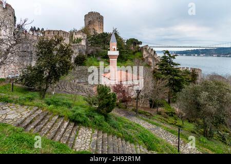 Festung Rumeli am Bosporus, Istanbul Türkei 26. März 2017, Istanbul, Türkei Stockfoto