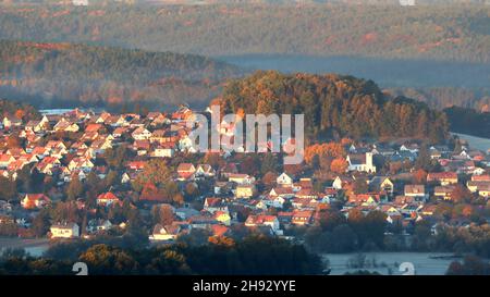 Heinersreuth, von Siegesturm aus gesehen Stockfoto