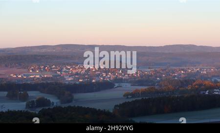 Heinersreuth, von Siegesturm aus gesehen Stockfoto