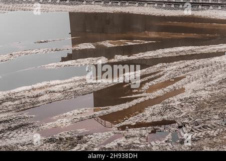 Chemische Schmutzwasser Flüssige Dünger Giftige Abfälle Produktionsanlage. Stockfoto