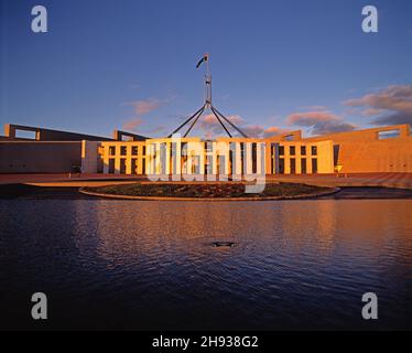 Australien. HANDELN. Canberra. Neues Parlamentsgebäude. Stockfoto