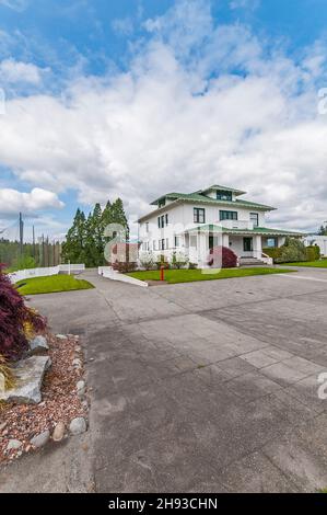 Olson Mansion und Golfplatz in Lake Wilderness, Washington. Stockfoto