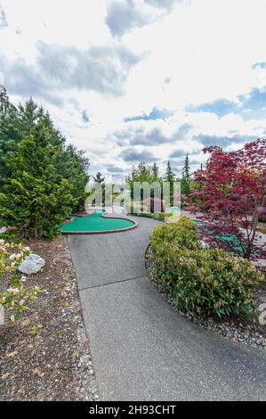 Olson Mansion und Golfplatz in Lake Wilderness, Washington. Stockfoto