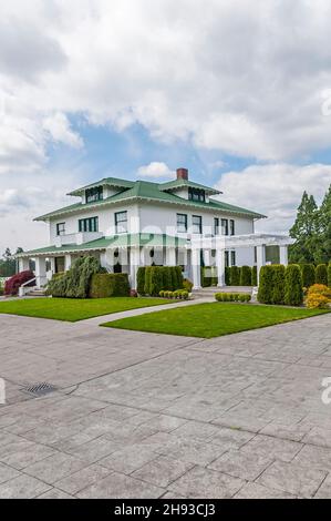Olson Mansion und Golfplatz in Lake Wilderness, Washington. Stockfoto