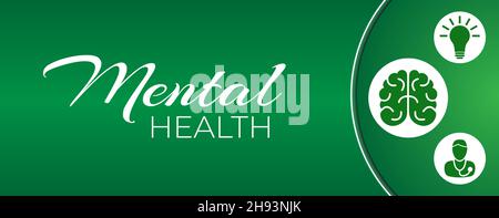 Psychische Gesundheit Illustration Hintergrund Stock Vektor