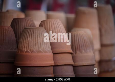 indische Tasse für Tee Brown Mitti Kulhad - Kulhad Tasse Bild Stockfoto