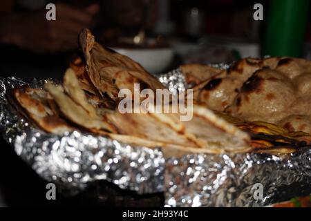 indische Roti-Bilder bei Restorent Stockfoto