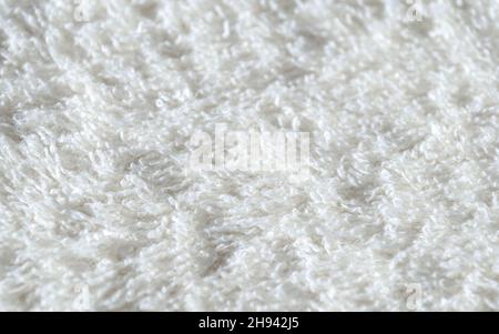 Weiche weiße Teppichstruktur. Hintergrund Stockfoto