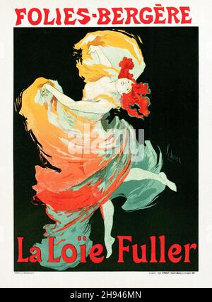 Folies-Bergère, La Loïe Fuller (Loïe Fuller im Folies-Bergère) - Posterkunst von Jules Chéret (1836-1932). Französisch. 1893 Stockfoto