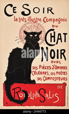 Théophile Alexandre Steinlen (1859-1923) - CHAT NOIR. 1896. Rodolpe Salis. Stockfoto