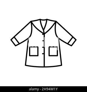 Outline, einfache Vektor-Baby-Mantel-Symbol isoliert auf weißem Hintergrund. eps Stock Vektor