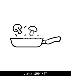 Umriss, einfache Vektor frittierte Lebensmittel Symbol isoliert auf weißem Hintergrund. eps 10 Stock Vektor