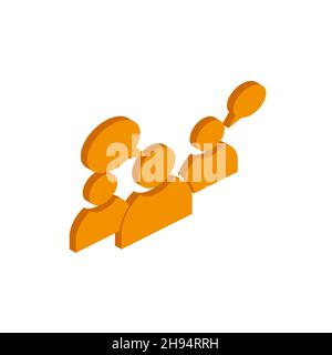 Isometrisches Vektorsymbol auf weißem Hintergrund. EPS Stock Vektor