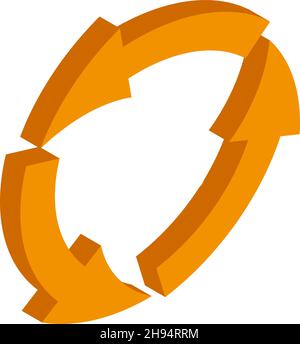 Isometrische Vektorpfeile auf einem weißen EPS-Hintergrund Stock Vektor