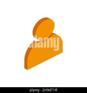 Isometrisches Vektorsymbol auf weißem Hintergrund. EPS Stock Vektor