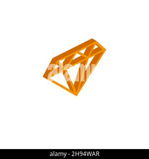 Vektor-isometrisches Rautensymbol auf weißem Hintergrund eps Stock Vektor