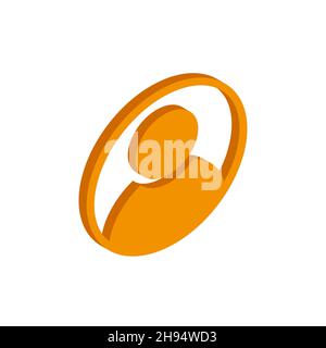 Isometrisches Vektorsymbol auf weißem Hintergrund. EPS Stock Vektor
