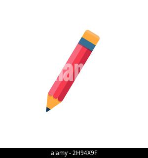 Isolierter Bleistift in verschiedenen Stilen der Zeichnung Fotorealismus, Skizze, flach und Ikone , Stock Vektor