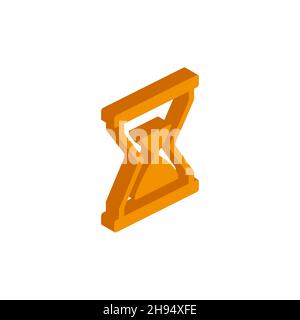 Vektor-isometrisches Sanduhr-Symbol auf weißem Hintergrund eps Stock Vektor