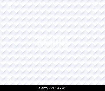 Hintergrund in weißer und hellgrauer geometrischer Rautenform. Abstrakter, hochauflösender Hintergrund, nahtloses Muster. Stockfoto