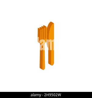 Vector Icon Gabel mit einem Messer eps Stock Vektor