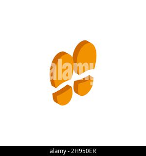 Vektorgrafik Spur des Schuhabdrucks. Symbol für das schrittweise Zeichen. Symbol Fußabdruck Schuhe EPS Stock Vektor