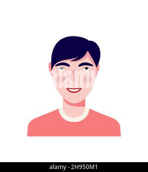 Satz von männlichen Gesichtsemotionen. Bärtiger Mann Emoji-Charakter mit verschiedenen Ausdrücken. Vektor-Illustration im Cartoon-Stil eps Stock Vektor