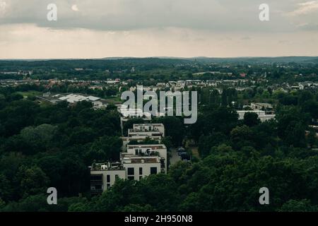 potsdam, deutschland - nov, 2021 Blick vom Pfingstberg auf die Wohnsiedlungen in potsdam. Hochwertige Fotos Stockfoto