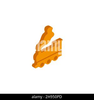 Vektor isometrische Lokomotive Symbol auf einem weißen Hintergrund eps Stock Vektor
