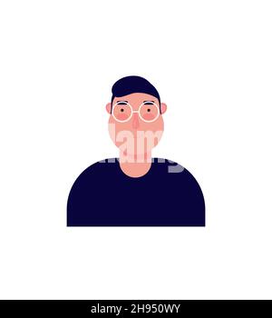 Satz von männlichen Gesichtsemotionen. Bärtiger Mann Emoji-Charakter mit verschiedenen Ausdrücken. Vektor-Illustration im Cartoon-Stil eps Stock Vektor