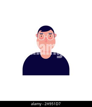 Satz von männlichen Gesichtsemotionen. Bärtiger Mann Emoji-Charakter mit verschiedenen Ausdrücken. Vektor-Illustration im Cartoon-Stil eps Stock Vektor