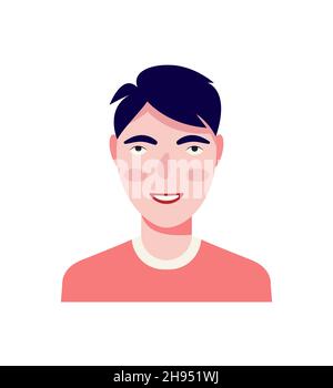 Satz von männlichen Gesichtsemotionen. Bärtiger Mann Emoji-Charakter mit verschiedenen Ausdrücken. Vektor-Illustration im Cartoon-Stil eps Stock Vektor