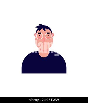 Satz von männlichen Gesichtsemotionen. Bärtiger Mann Emoji-Charakter mit verschiedenen Ausdrücken. Vektor-Illustration im Cartoon-Stil eps Stock Vektor