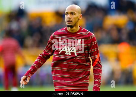 Wolverhampton, Großbritannien. 04th Dez 2021. 4th. Dezember 2021; Molineux Stadium, Wolverhampton, West Midlands, England; Premier League Football, Wolverhampton Wanderers gegen Liverpool; Fabinha von Liverpool während des Vorspiels Kredit: Action Plus Sports Images/Alamy Live News Stockfoto