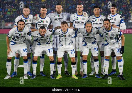 Inter FC Lineup während des Spiels Venezia FC gegen Inter - FC Internazionale, italienische Fußballserie A in Venedig, Italien, November 27 2021 Stockfoto