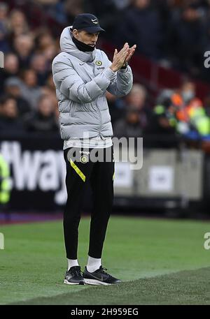 London, Großbritannien, 4th. Dezember 2021. Thomas Tuchel-Manager von Chelsea während des Spiels der Premier League im Londoner Stadion. Bildnachweis sollte lauten: Paul Terry / Sportimage Kredit: Sportimage/Alamy Live News Stockfoto